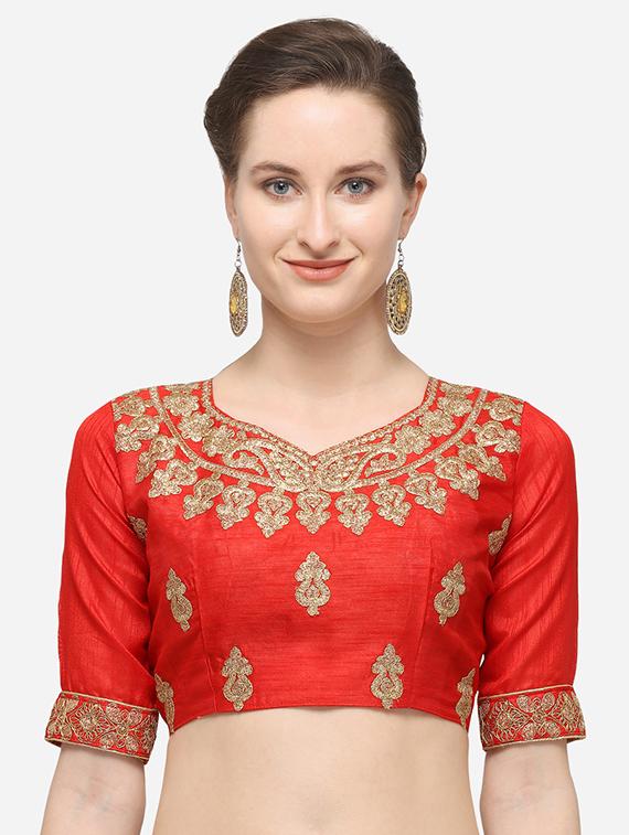 embroidered a-line lehenga - 16614373 - Zoom Image - 4