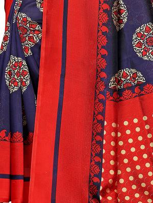 floral bhagalpuri saree with blouse - 16614700 - Standard Image - 4