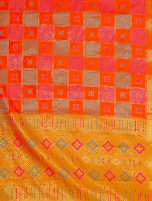 zari work kanjivaram saree with blouse - 16614874 - Standard Image - 4