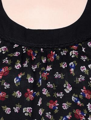 gathered floral a-line dress - 16614984 - Standard Image - 4