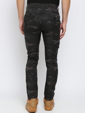 grey camouflage print casual trouser - 16615205 - Standard Image - 4