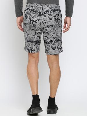 grey printed shorts - 16615213 - Standard Image - 4