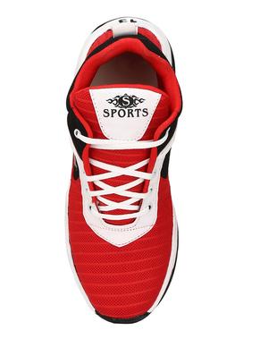 red mesh lace up sport shoes - 16615685 - Standard Image - 4