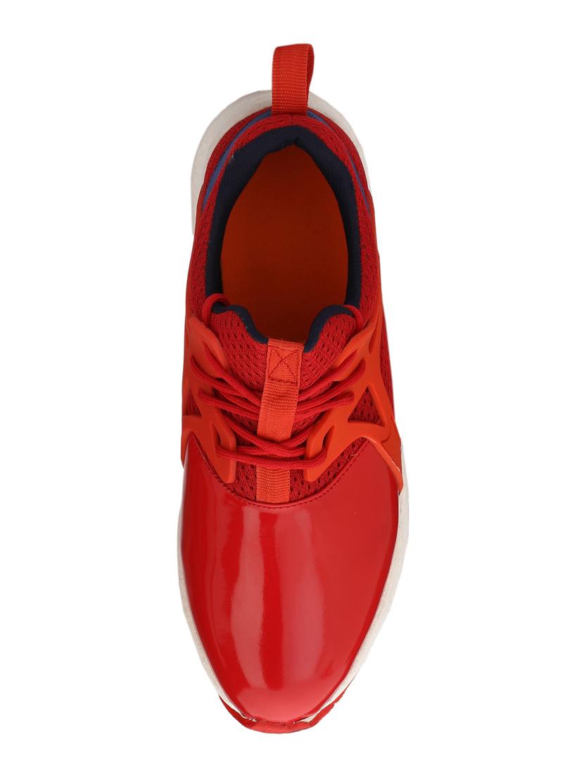 red mesh lace up sport shoes - 16615699 - Zoom Image - 4
