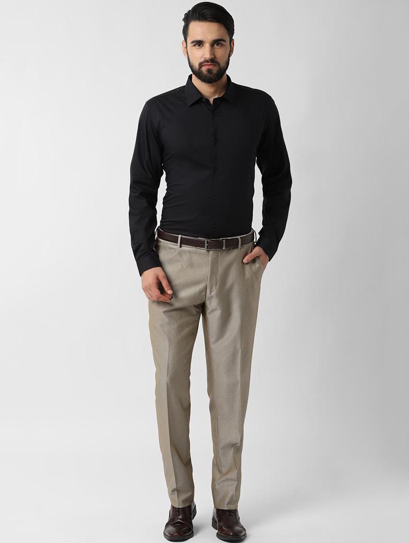 black solid formal shirt - 16615823 - Zoom Image - 4