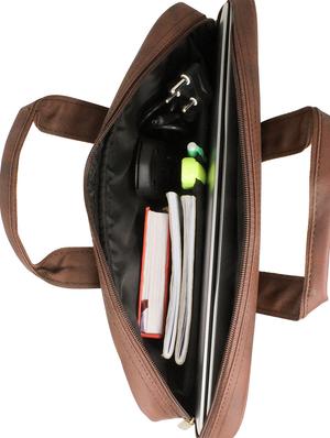 brown leatherette (pu) laptop bag combos - 16616659 - Standard Image - 4