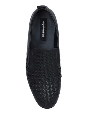 black leather slip ons - 16618147 - Standard Image - 4