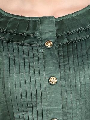 pleated yoke flared kurta - 16618390 - Standard Image - 4