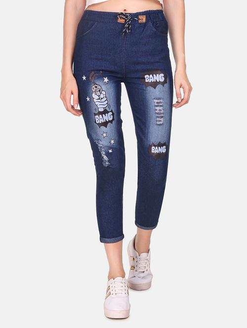 drawstring waist quirky jean - 16618779 - Standard Image - 1
