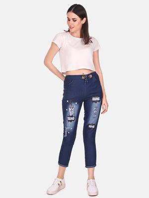 drawstring waist quirky jean - 16618779 - Standard Image - 4
