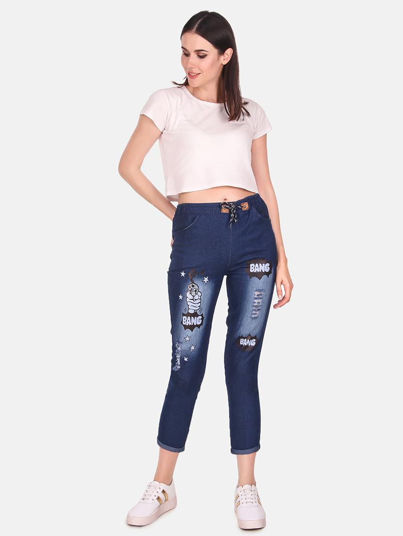 drawstring waist quirky jean - 16618779 - Zoom Image - 4