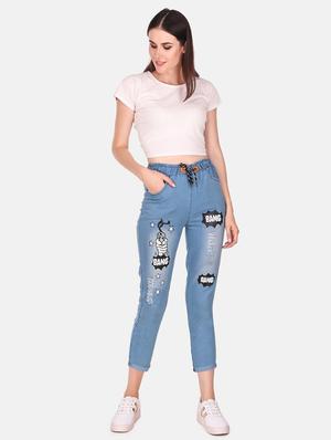 drawstring waist quirky jean - 16618780 - Standard Image - 4