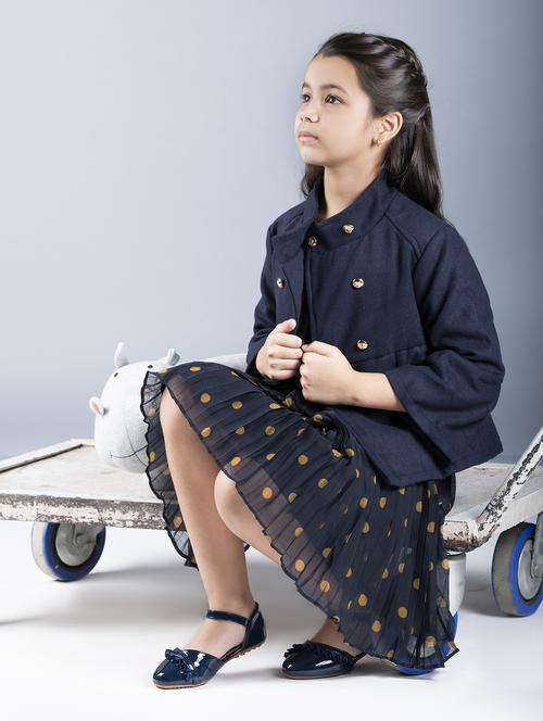pleated long sleeved coatigan jacket - 16618974 - Standard Image - 1