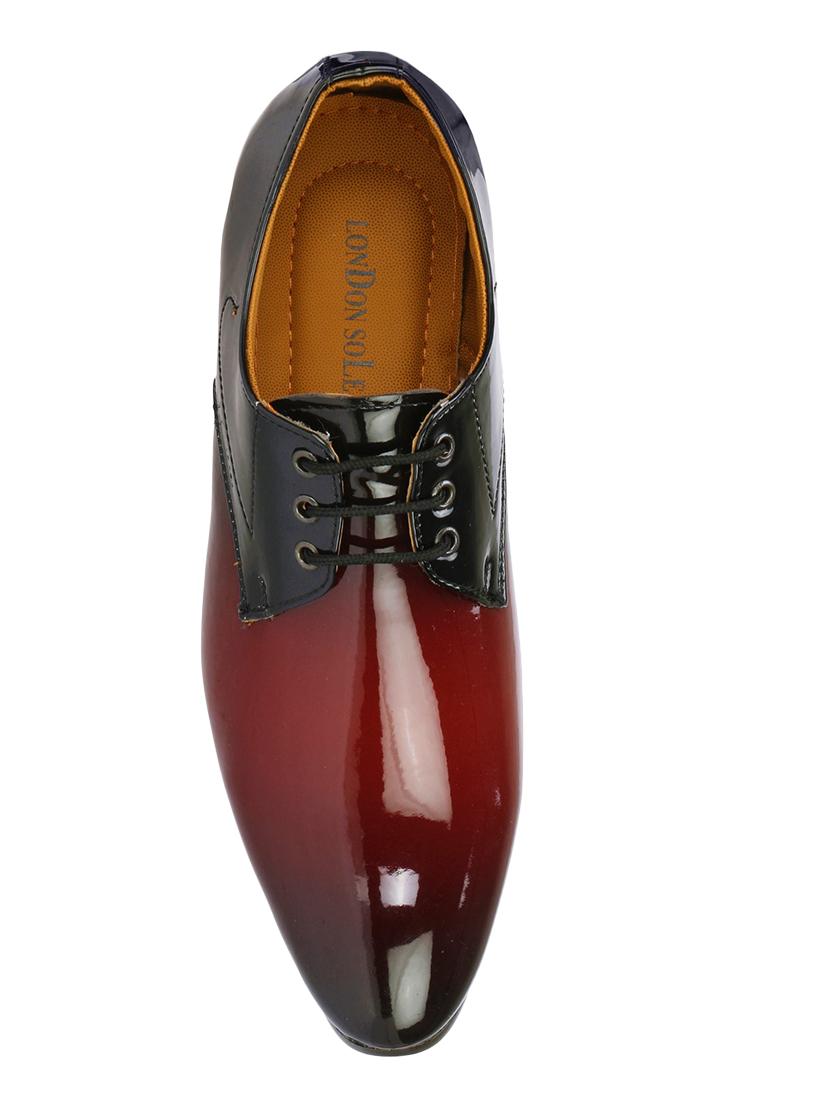 red patent leather lace-up derbys - 16618991 - Zoom Image - 4