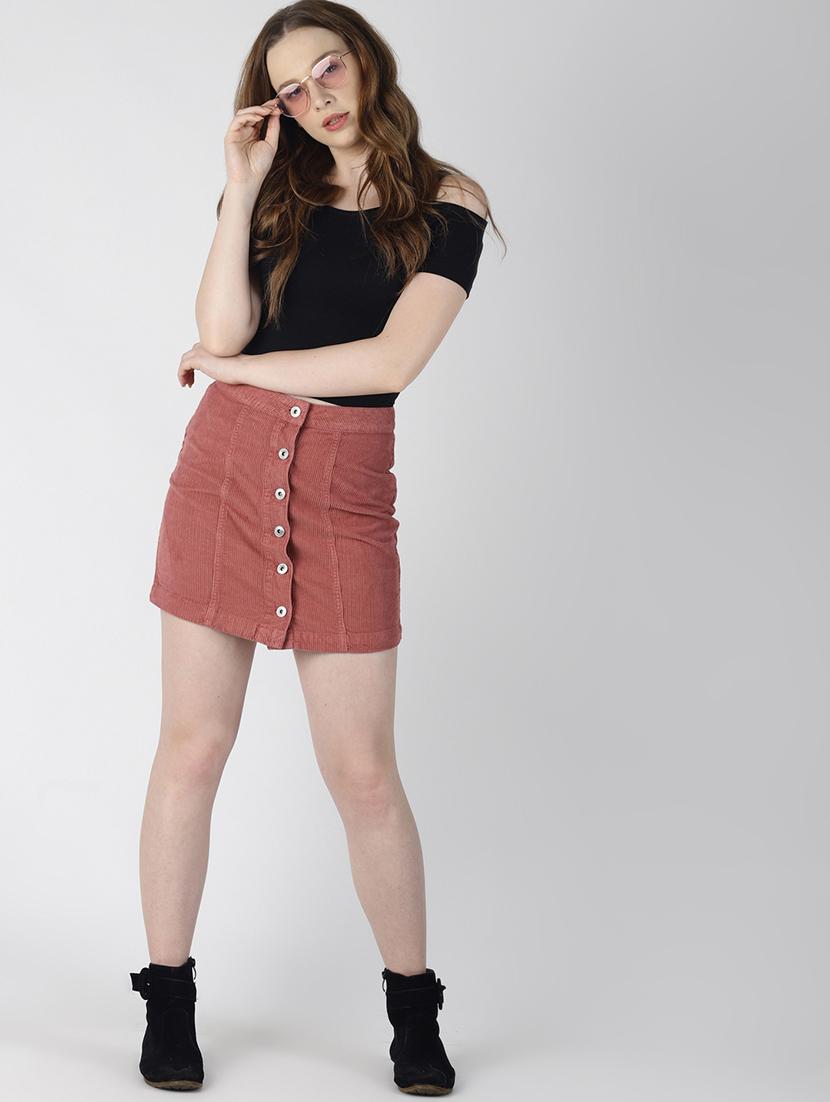 high rise button up skirt - 16619162 - Zoom Image - 4