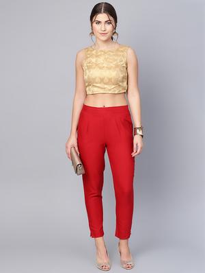 solid straight tapered pant - 16619618 - Standard Image - 4