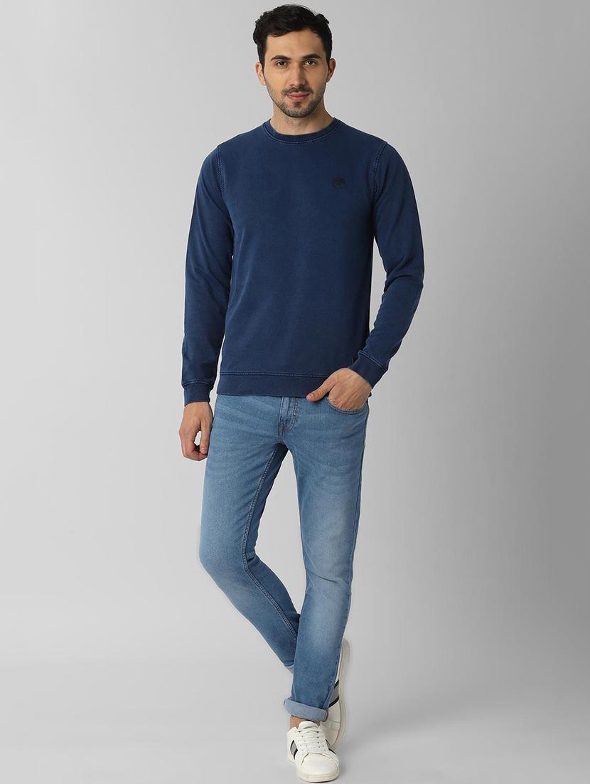 navy blue solid sweatshirt - 16620143 - Zoom Image - 4