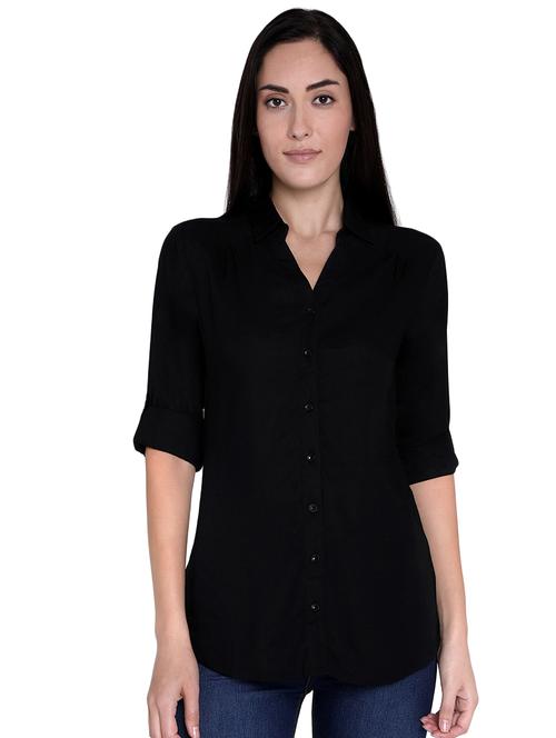 roll up sleeved solid shirt - 16622903 - Standard Image - 1