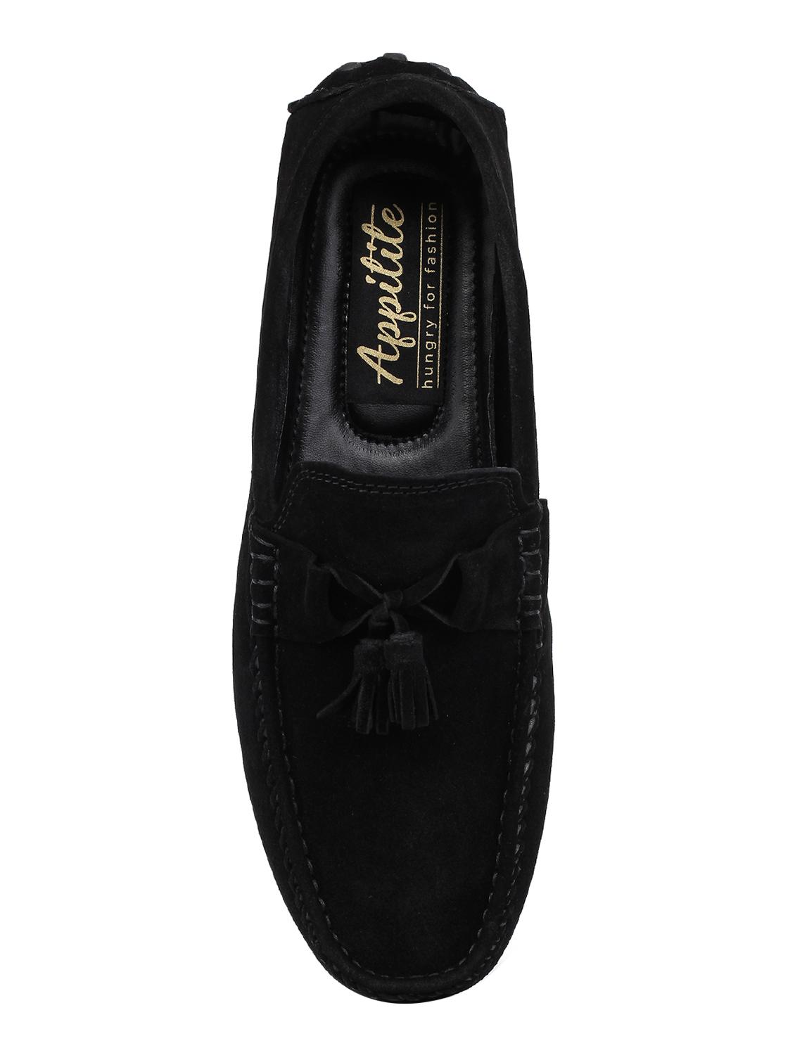 black suede slip on loafers - 16628909 - Zoom Image - 4
