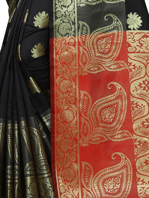 self-design woven saree with blouse - 16629518 - Zoom Image - 4