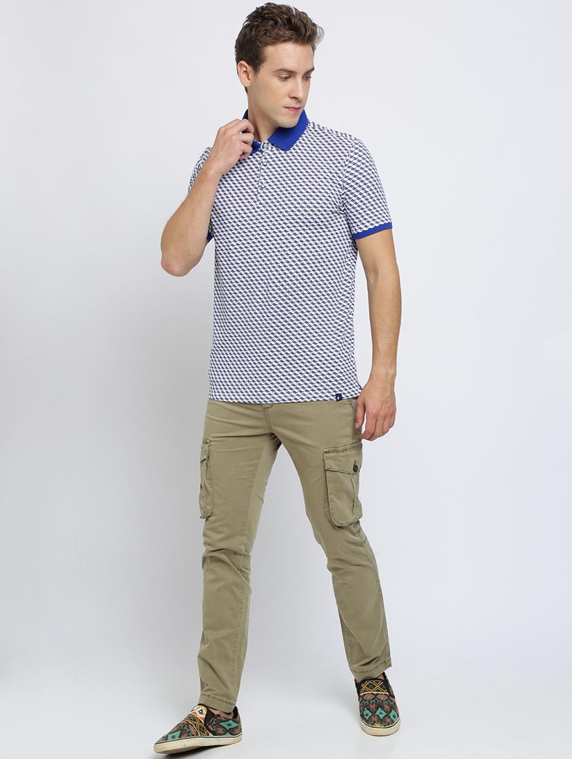 blue printed polo t-shirt - 16629764 - Zoom Image - 4