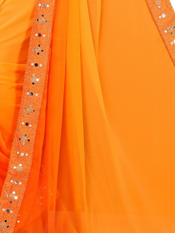bordered ombre saree with blouse - 16629804 - Zoom Image - 4