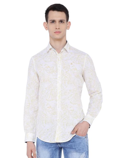 white printed casual shirt - 16629892 - Standard Image - 1