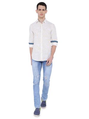 white printed casual shirt - 16629892 - Standard Image - 4