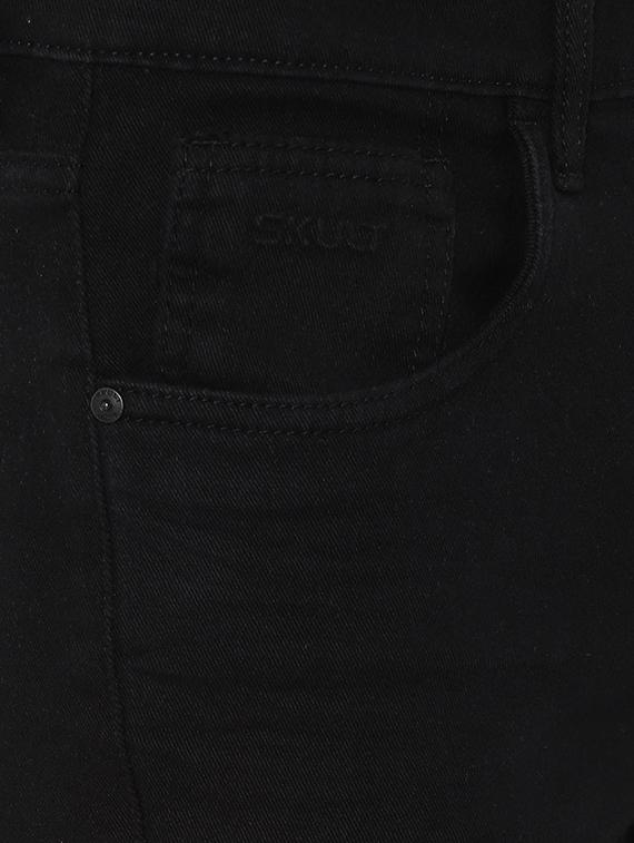 black plain denim jeans - 16630141 - Zoom Image - 4