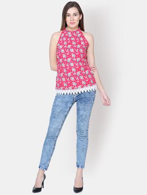 halter neck laced hem top - 16630375 - Standard Image - 4