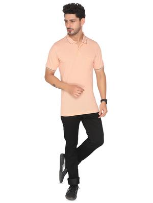 peach solid t-shirt - 16631103 - Standard Image - 4