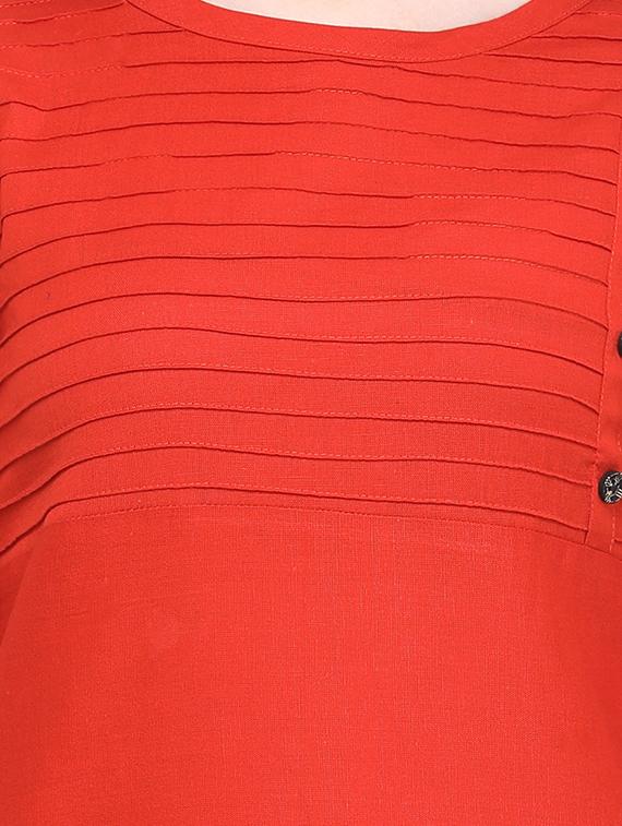 pintucks straight kurta - 16631264 - Zoom Image - 4