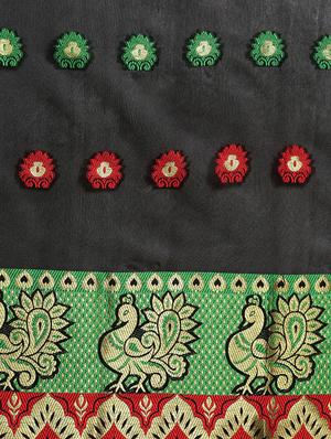self-design woven saree with blouse - 16631331 - Standard Image - 4
