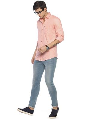 pink solid casual shirt - 16631766 - Standard Image - 4
