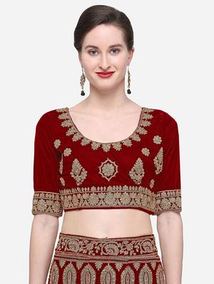 embroidered a-line lehenga - 16632184 - Standard Image - 4