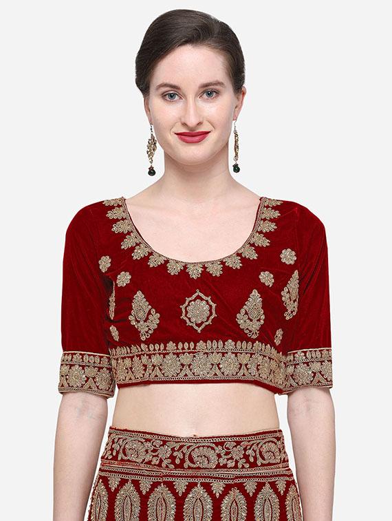 embroidered a-line lehenga - 16632184 - Zoom Image - 4