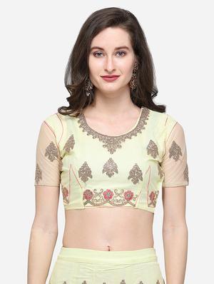 embroidered a-line lehenga - 16632191 - Standard Image - 4