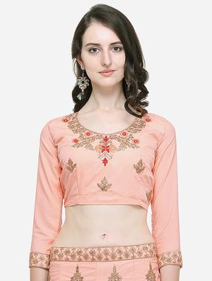 embroidered a-line lehenga - 16632244 - Standard Image - 4