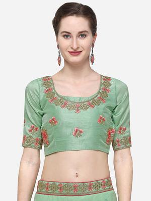 embroidered a-line lehenga - 16632262 - Standard Image - 4