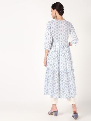 floral printed anarkali kurta - 16632293 - Standard Image - 4