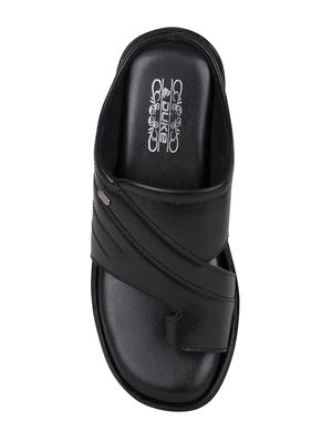 black slip on sandals - 16632429 - Standard Image - 4