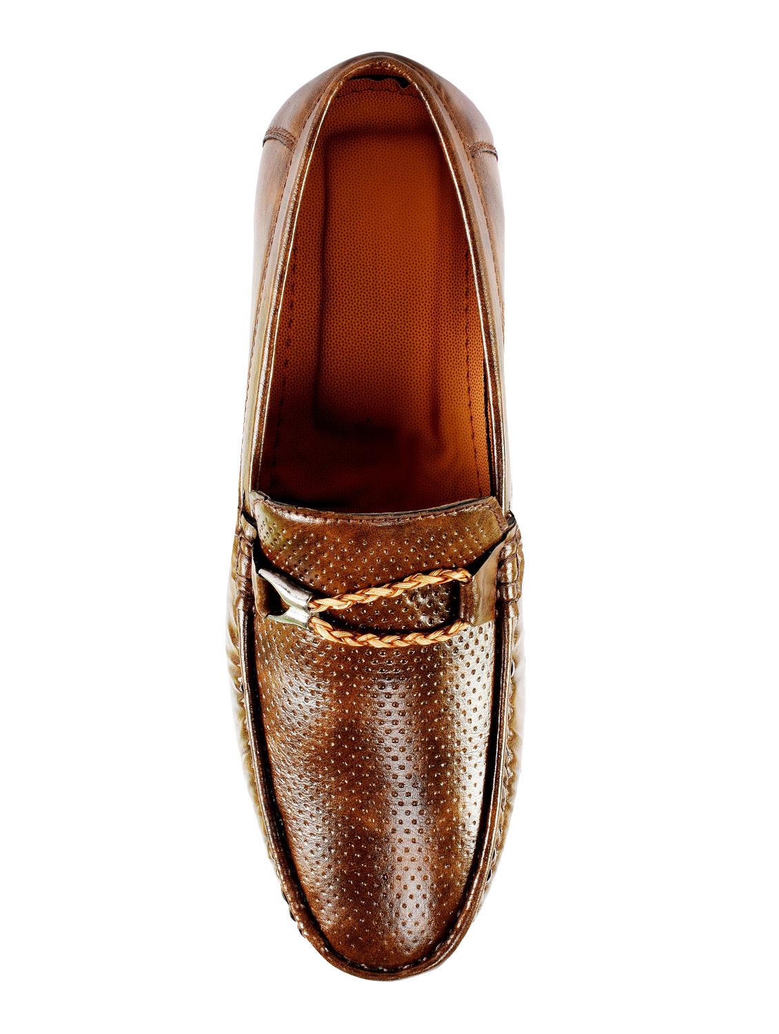 brown leatherette slip on loafers - 16632449 - Zoom Image - 4