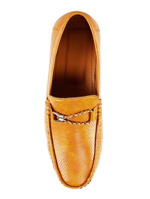 tan leatherette slip on loafers - 16632452 - Standard Image - 4