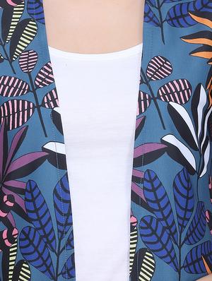 floral long line shrug - 16632525 - Standard Image - 4