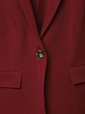 slit sleeved solid blazer - 16632565 - Standard Image - 4
