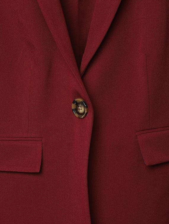 slit sleeved solid blazer - 16632565 - Zoom Image - 4