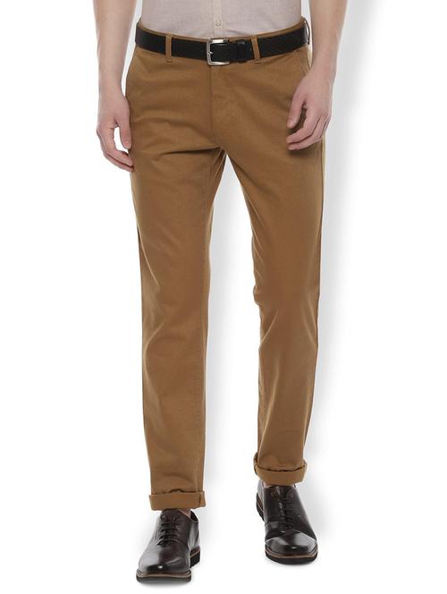 brown solid chinos - 16632732 - Standard Image - 1