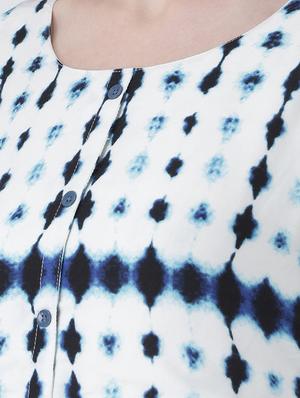 tie and die flared kurta - 16633505 - Standard Image - 4