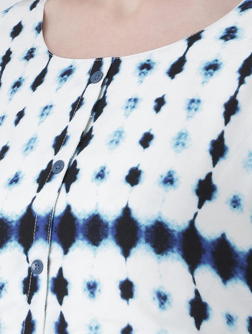 tie and die flared kurta - 16633505 - Zoom Image - 4