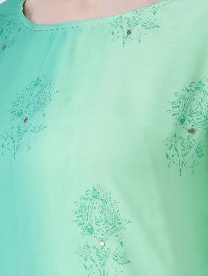 printed high-low kurta - 16633506 - Standard Image - 4